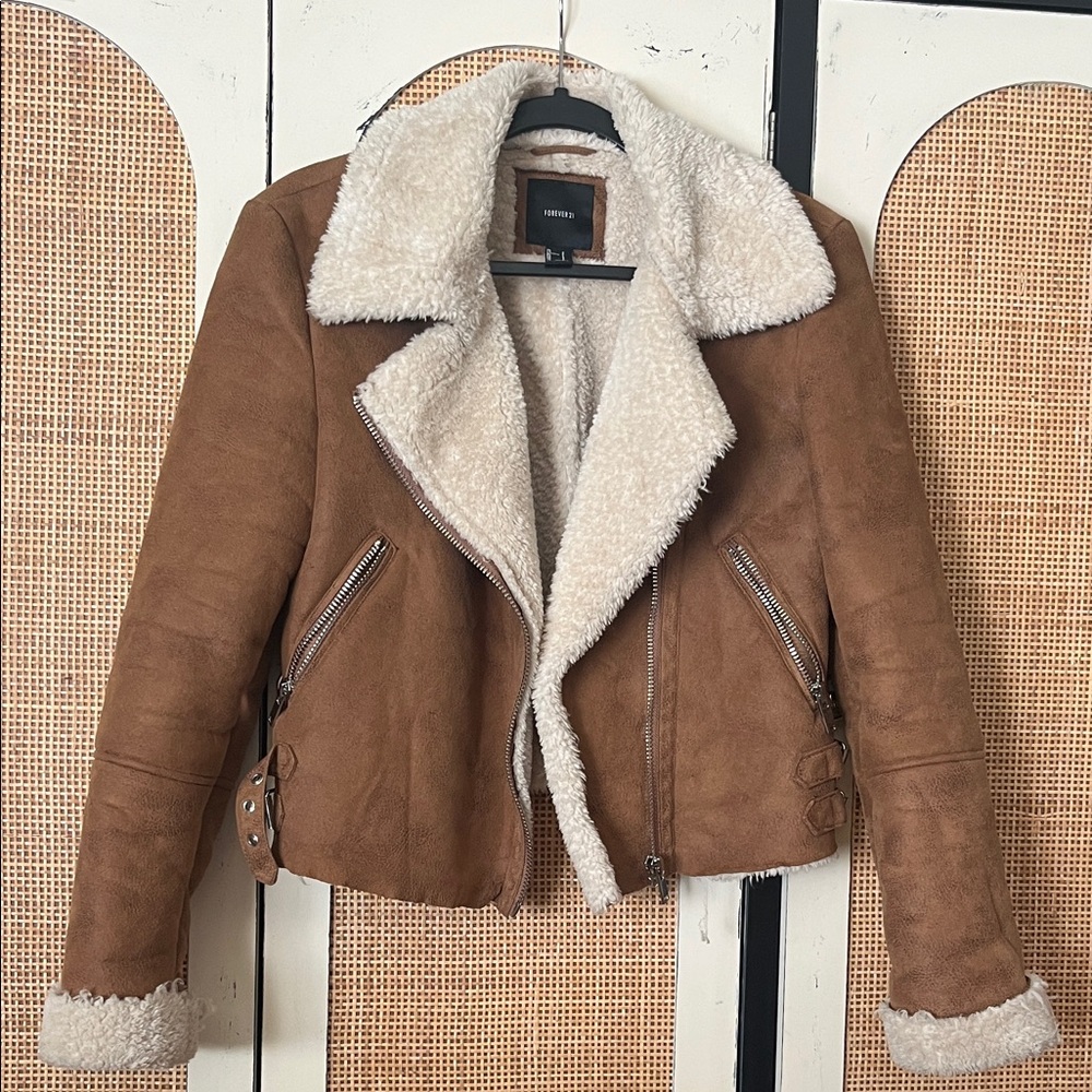 Faux Suede Teddy Jacket